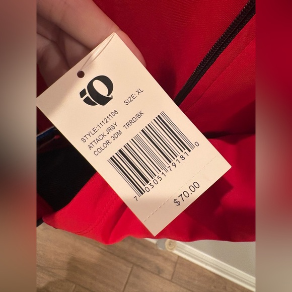 New Men’s Pearl Izumi Select XL Red/Black Short Sleeve Cycling Jersey Full - Picture 7 of 9